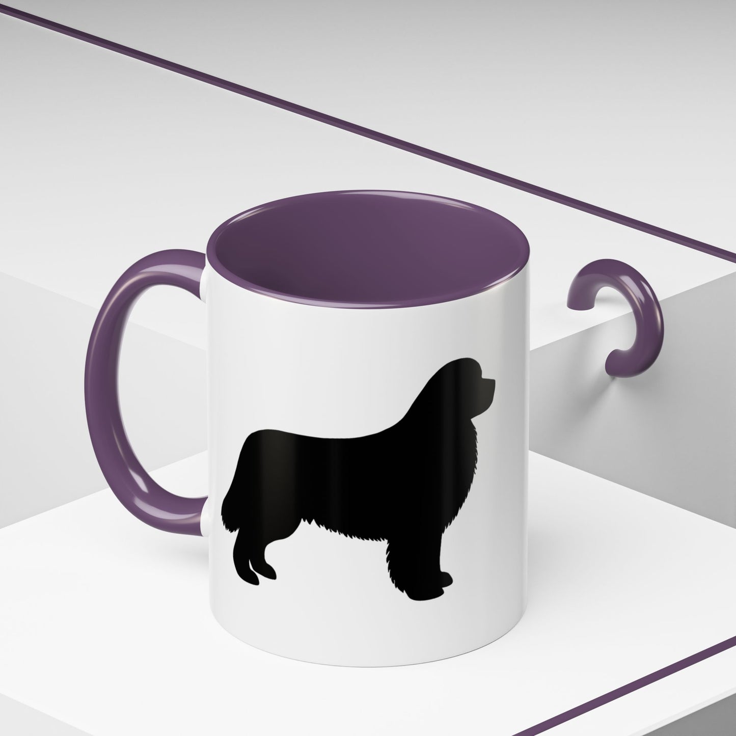Newfie Silhouette 2-Tone Coffee Mug