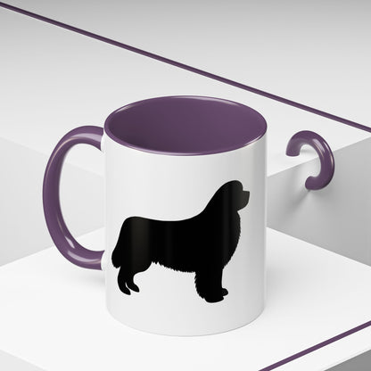Newfie Silhouette 2-Tone Coffee Mug