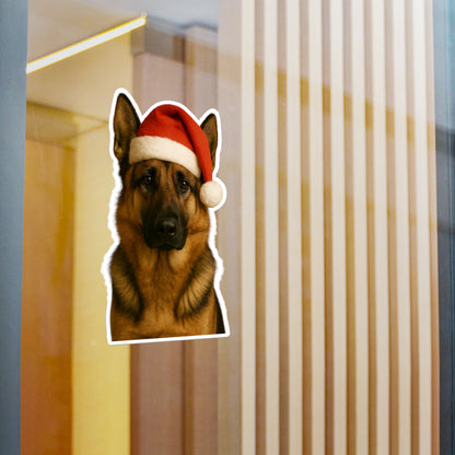 Santa Paws German Shepherd Vinyl Decal