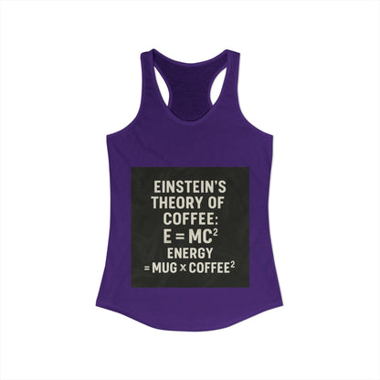 Einstein's Theory Of Coffee Women's Racerback Tank