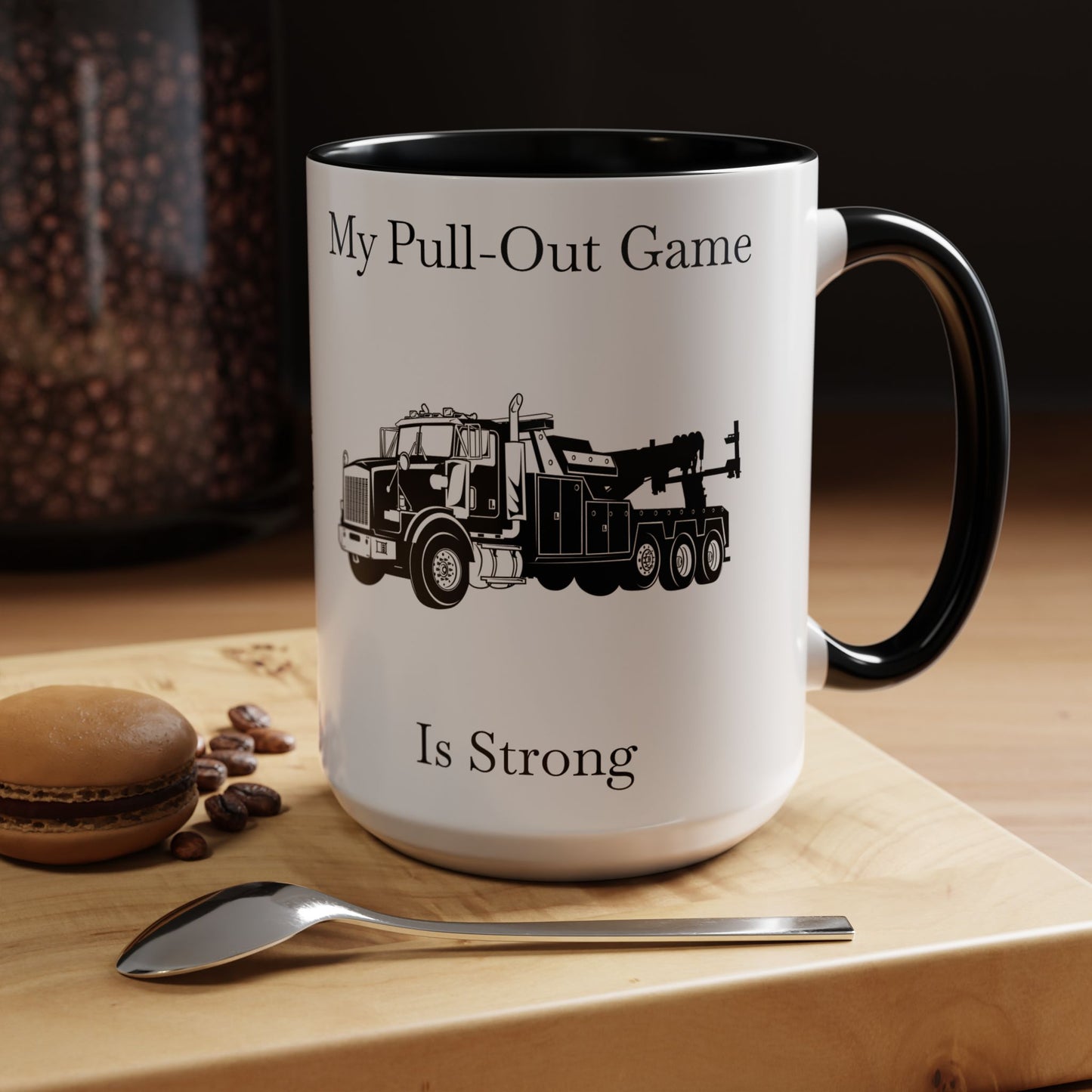 Pull Out Heavy Tow Truck 2-Tone Coffee Mug