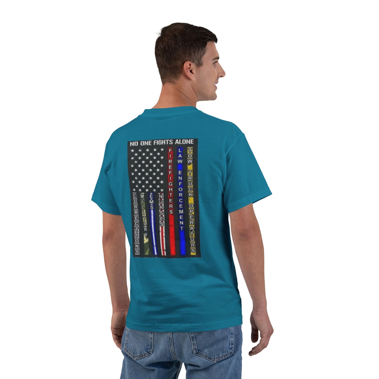 No One Fights Alone Men's Short-Sleeve Crewneck Tee