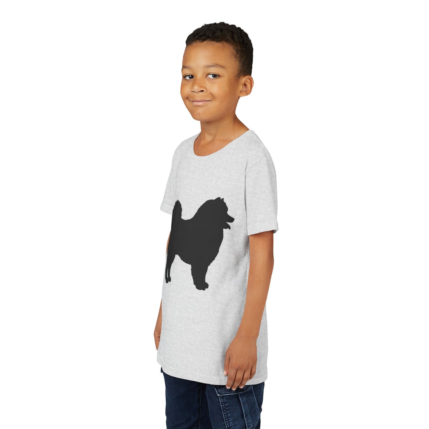 Samoyed Silhouette Youth Unisex Short Sleeve Crewneck Tee