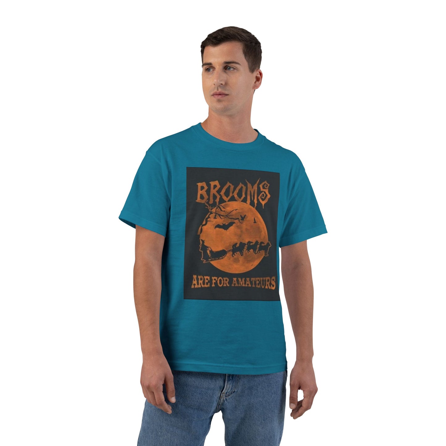 Brooms Are For Amateurs Men's Short-Sleeve Crewneck Tee