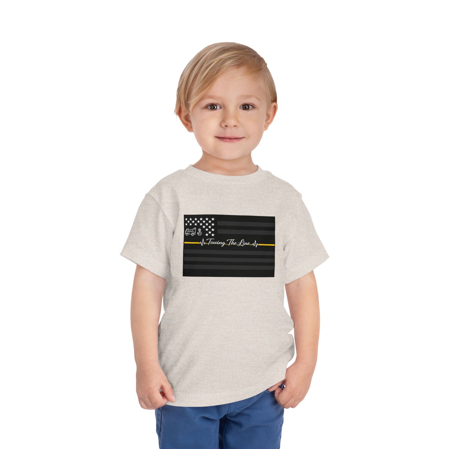 Thin Yellow Line Toddler Unisex Short Sleeve Crewneck Tee