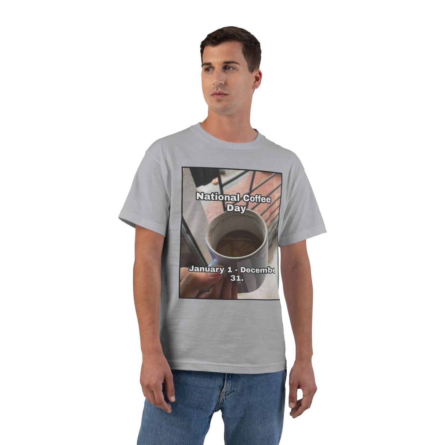 National Coffee Day Men's Short-Sleeve Crewneck Tee