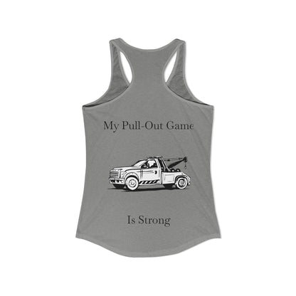 Pull Out Wheel Lift Tow Truck Women's Racerback Tank
