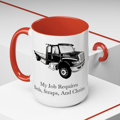 Beds, Straps, And Chains 2-Tone Coffee Mug