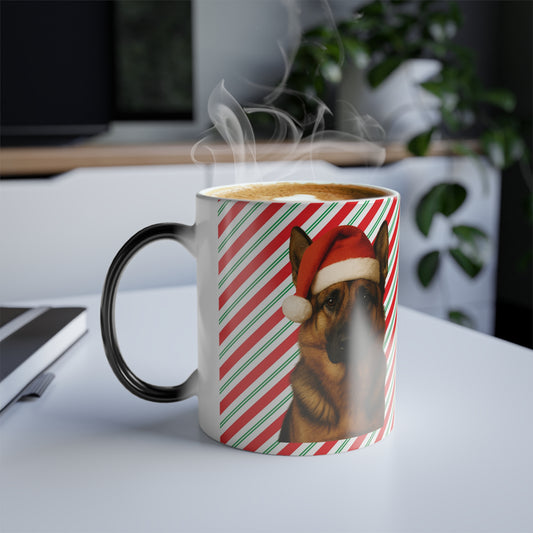Santa Paws German Shepherd Color Changing Mug