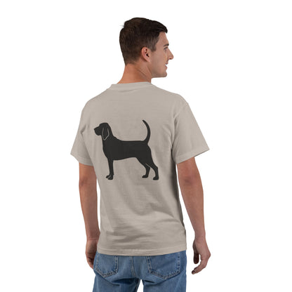 Bloodhound Silhouette Men's Short-Sleeve Crewneck Tee
