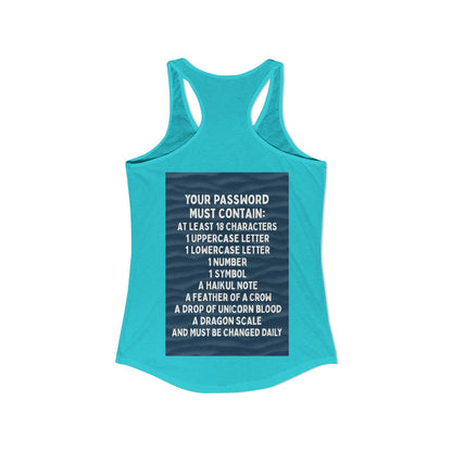 Password Women's Racerback Tank