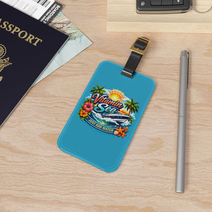 Vitamin Sea Leather Strap Luggage Tag