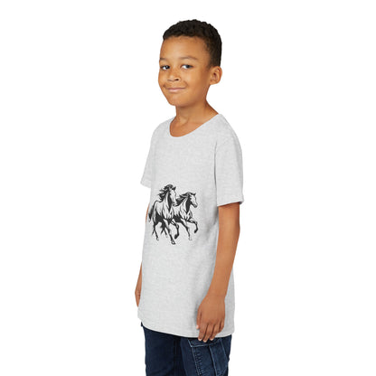 Horsin' Around Youth Unisex Short Sleeve Crewneck Tee