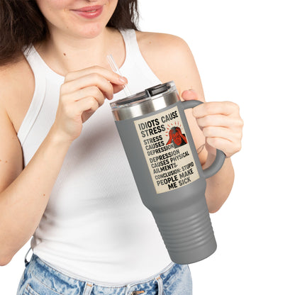 Stupid People Insulated Travel Mug
