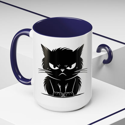 Angry Cat 2-Tone Coffee Mug
