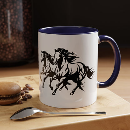 Horsin' Around 2-Tone Coffee Mug