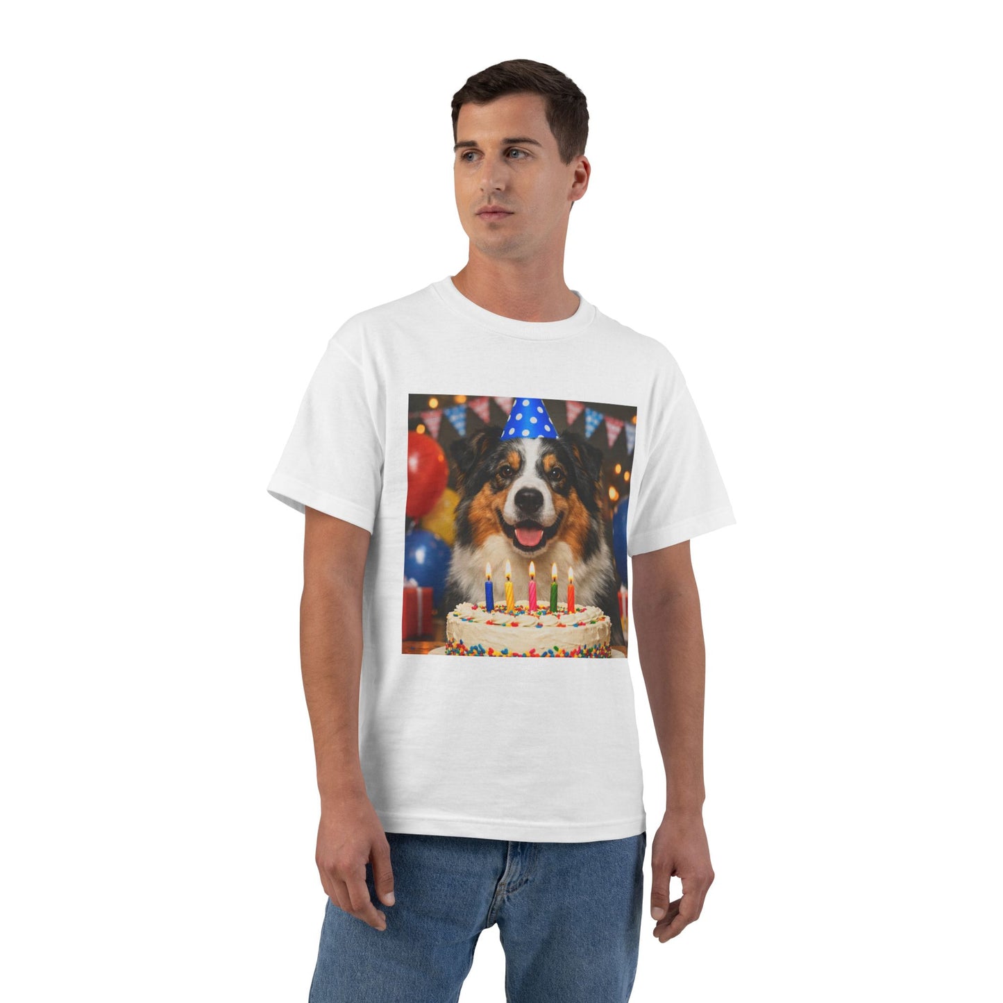 Birthday Buddy Aussie Men's Short-Sleeve Crewneck Tee
