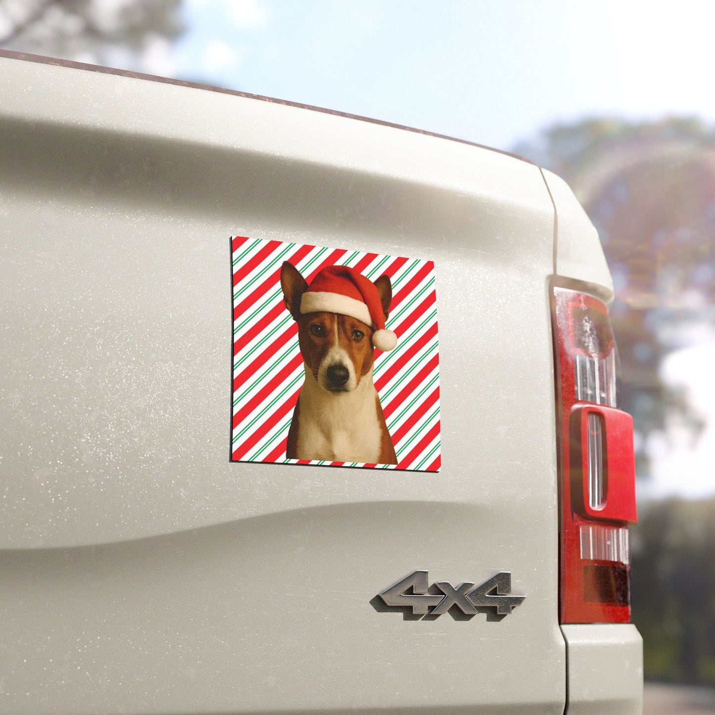 Santa Paws Basenji Indoor/Outdoor Magnet