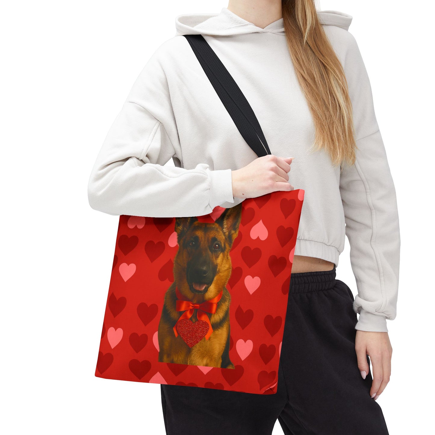 Cupid's Companion German Shepherd Tote Bag
