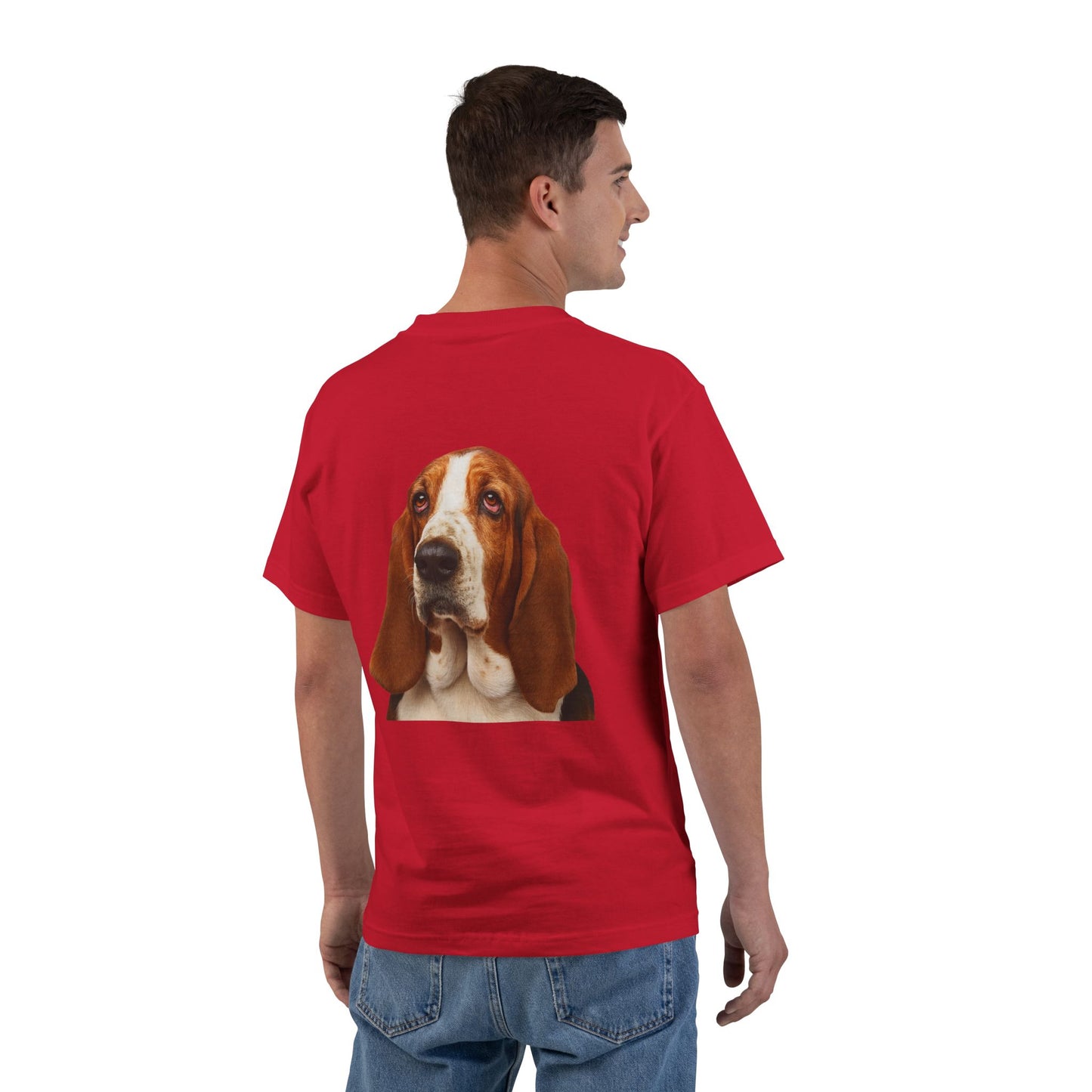 Basset Head Men's Short-Sleeve Crewneck Tee