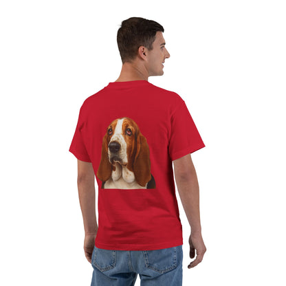 Basset Head Men's Short-Sleeve Crewneck Tee