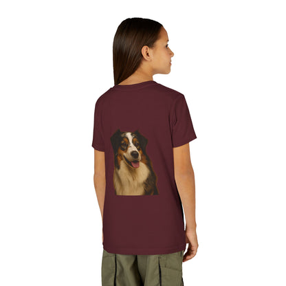 Aussie Head Youth Unisex Short Sleeve Crewneck Tee