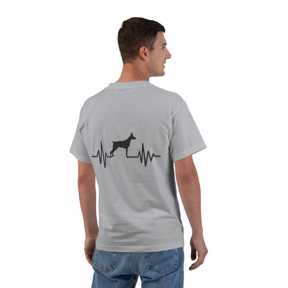 My Heart Beats For Dobermans Men's Short-Sleeve Crewneck Tee