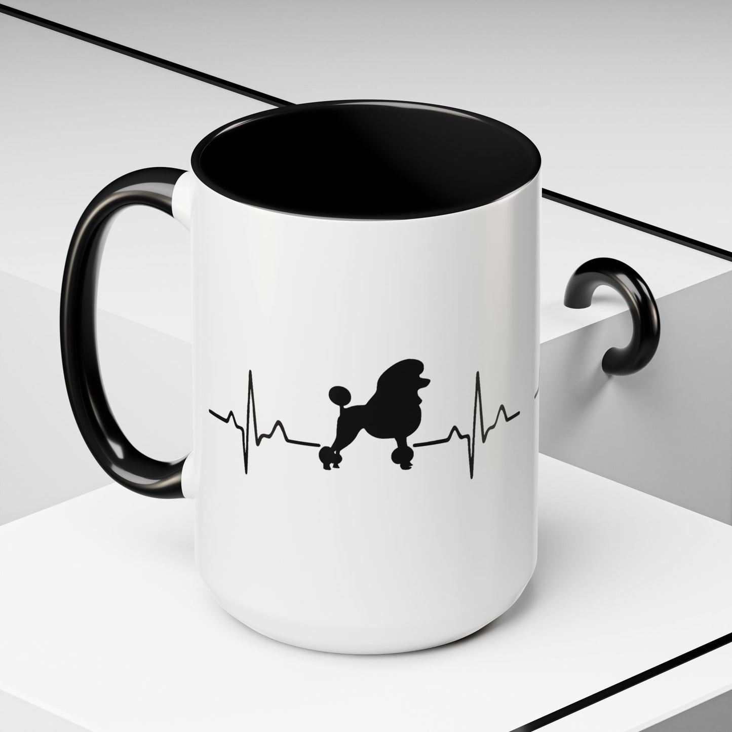 My Heart Beats For Poodles 2-Tone Coffee Mug