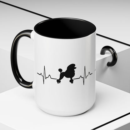 My Heart Beats For Poodles 2-Tone Coffee Mug