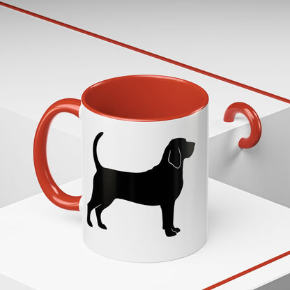 Bloodhound Silhouette 2-Tone Coffee Mug
