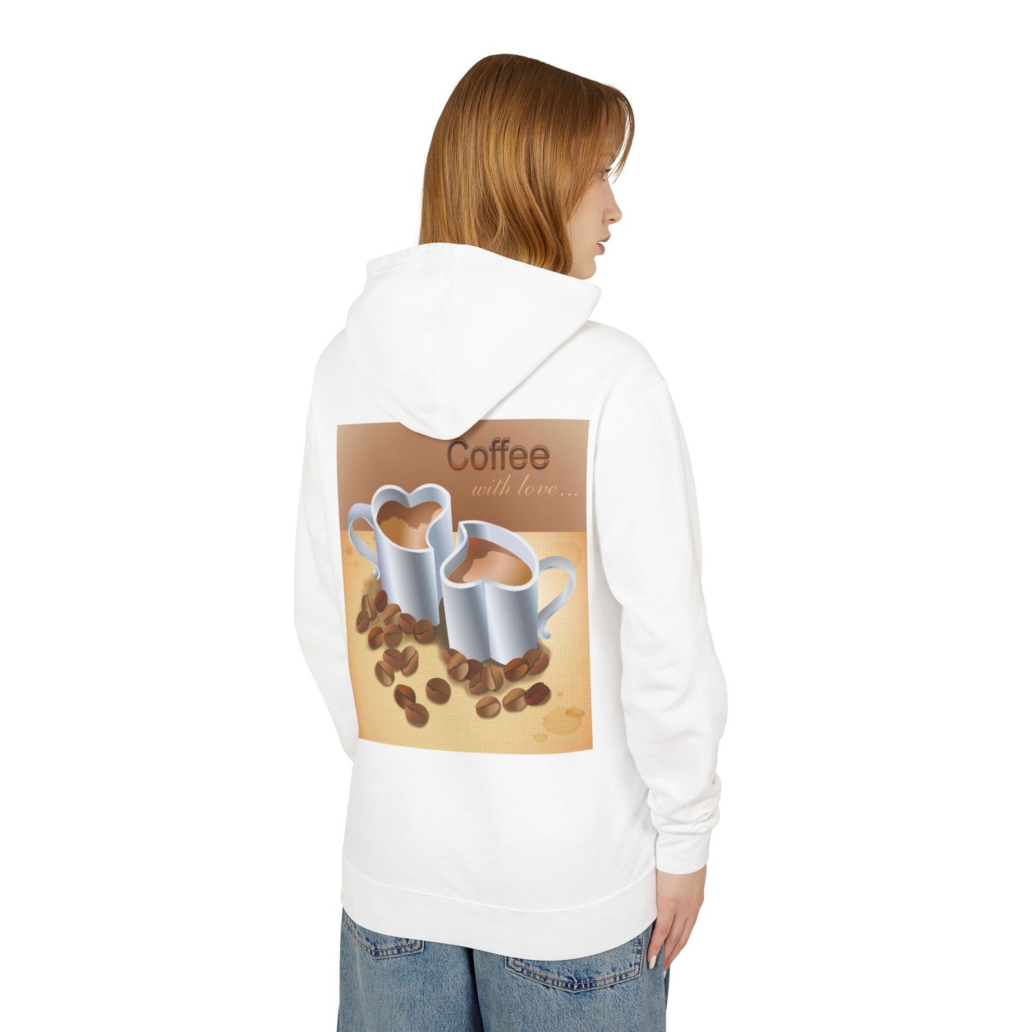 Coffee With Love Unisex Lightweight Hoodie