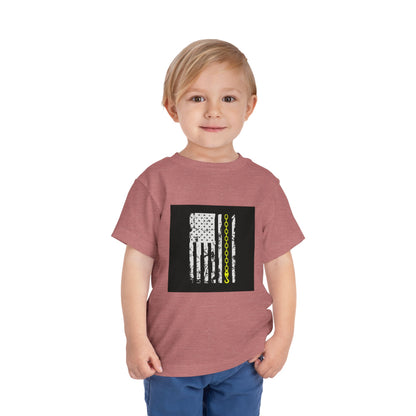 Thin Yellow Line Toddler Unisex Short Sleeve Crewneck Tee