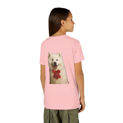 Cupid's Companion Samoyed Youth Unisex Short Sleeve Crewneck Tee