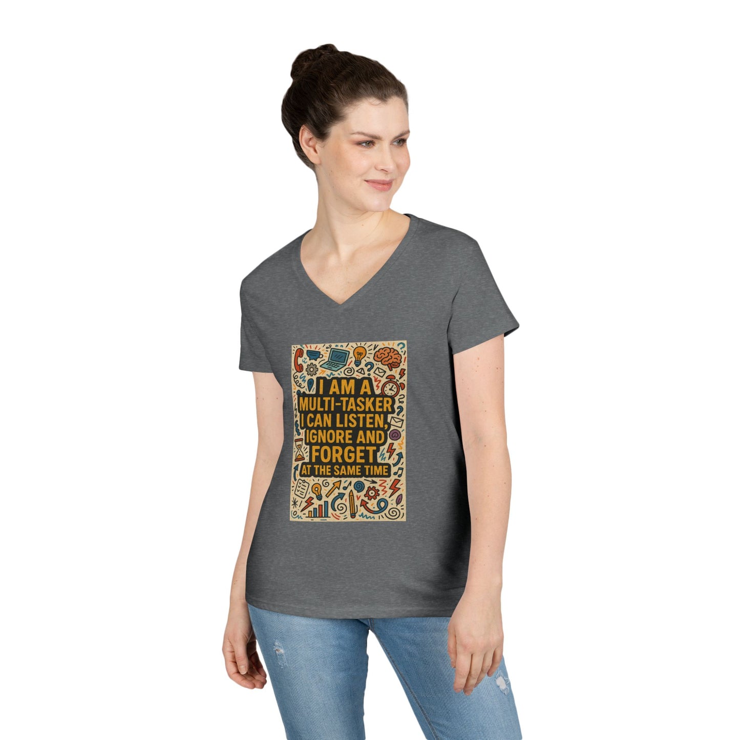 Multi-Tasker Women's V-Neck T-Shirt