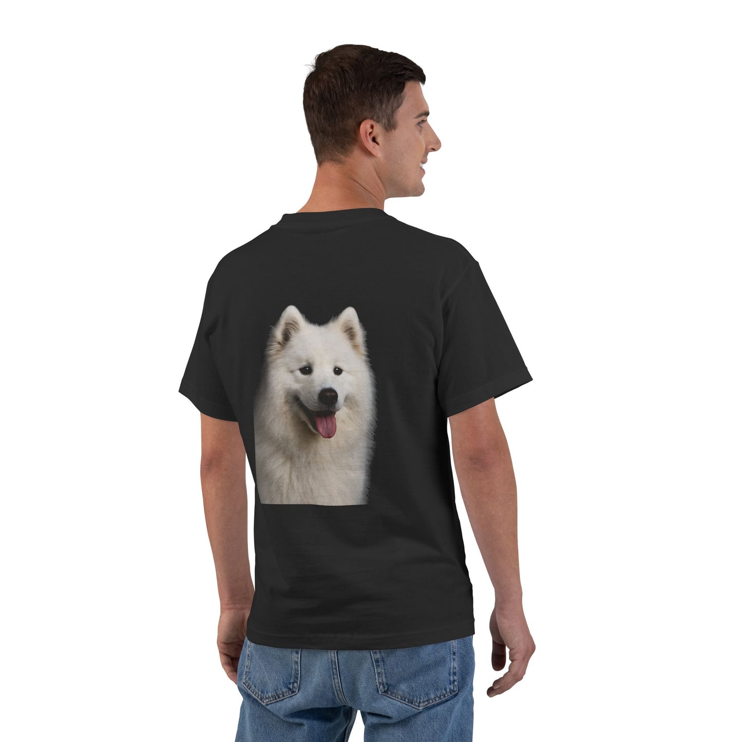 Samoyed Head Men's Short-Sleeve Crewneck Tee