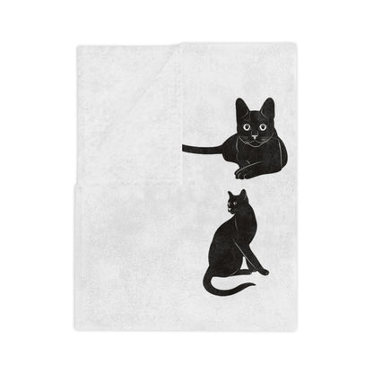 Matter Of Fact Cat Velveteen Microfiber Blanket