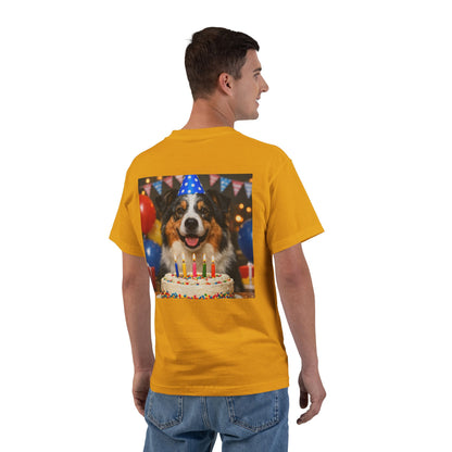Birthday Buddy Aussie Men's Short-Sleeve Crewneck Tee