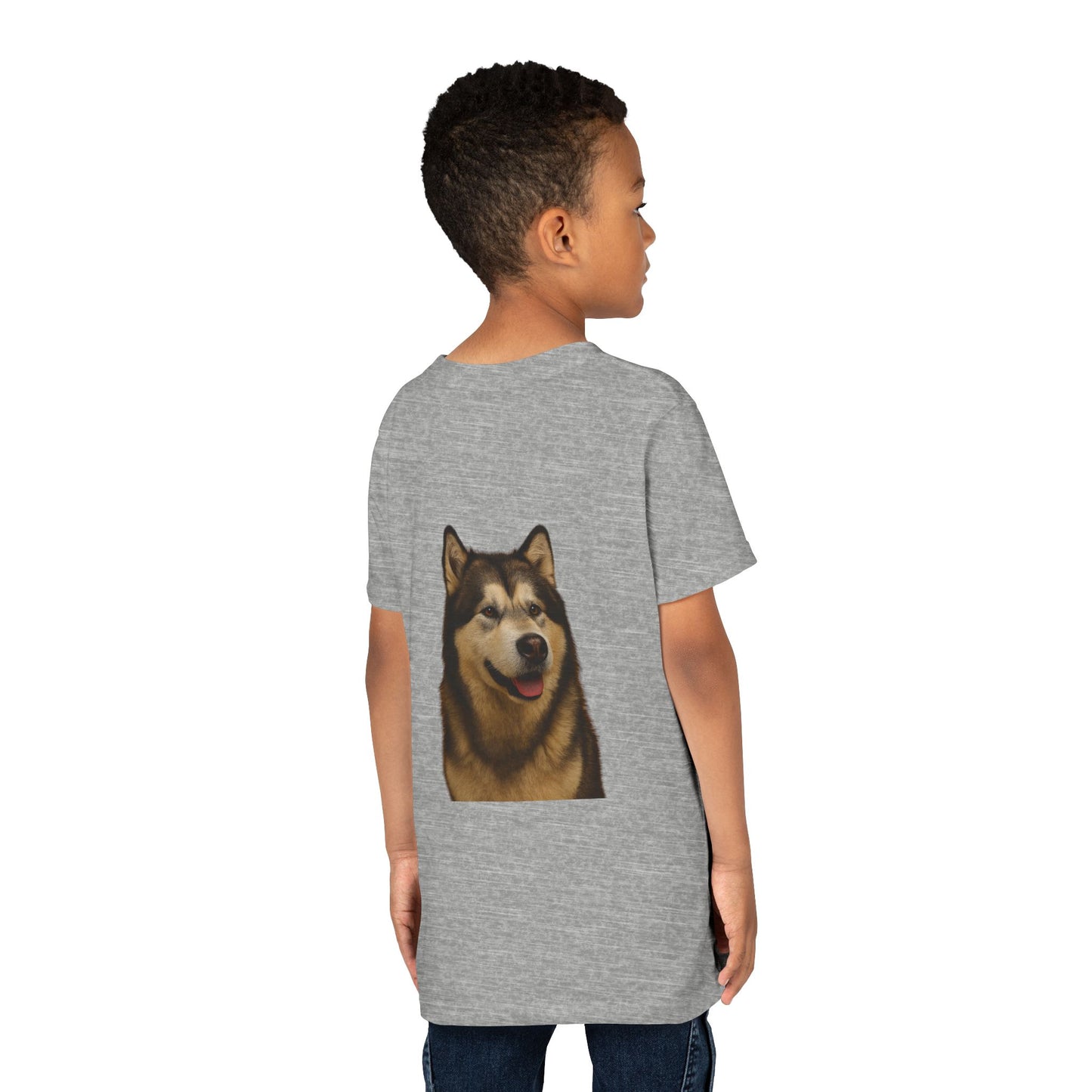 Malamute Head Youth Unisex Short Sleeve Crewneck Tee