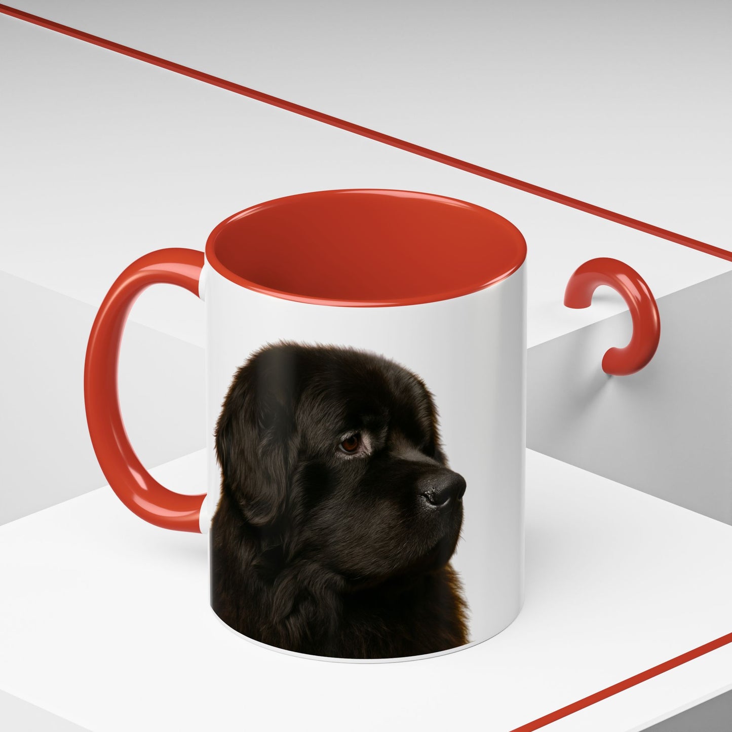 Newfie Head 2-Tone Coffee Mug