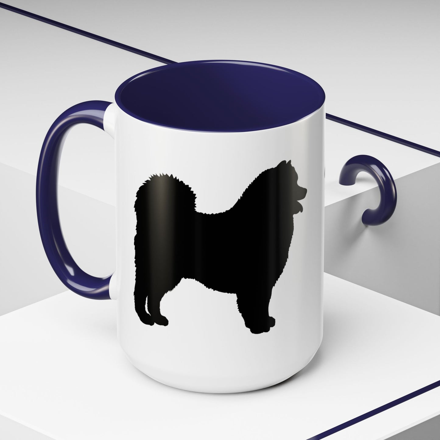 Samoyed Silhouette 2-Tone Coffee Mug