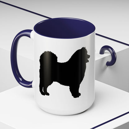Samoyed Silhouette 2-Tone Coffee Mug