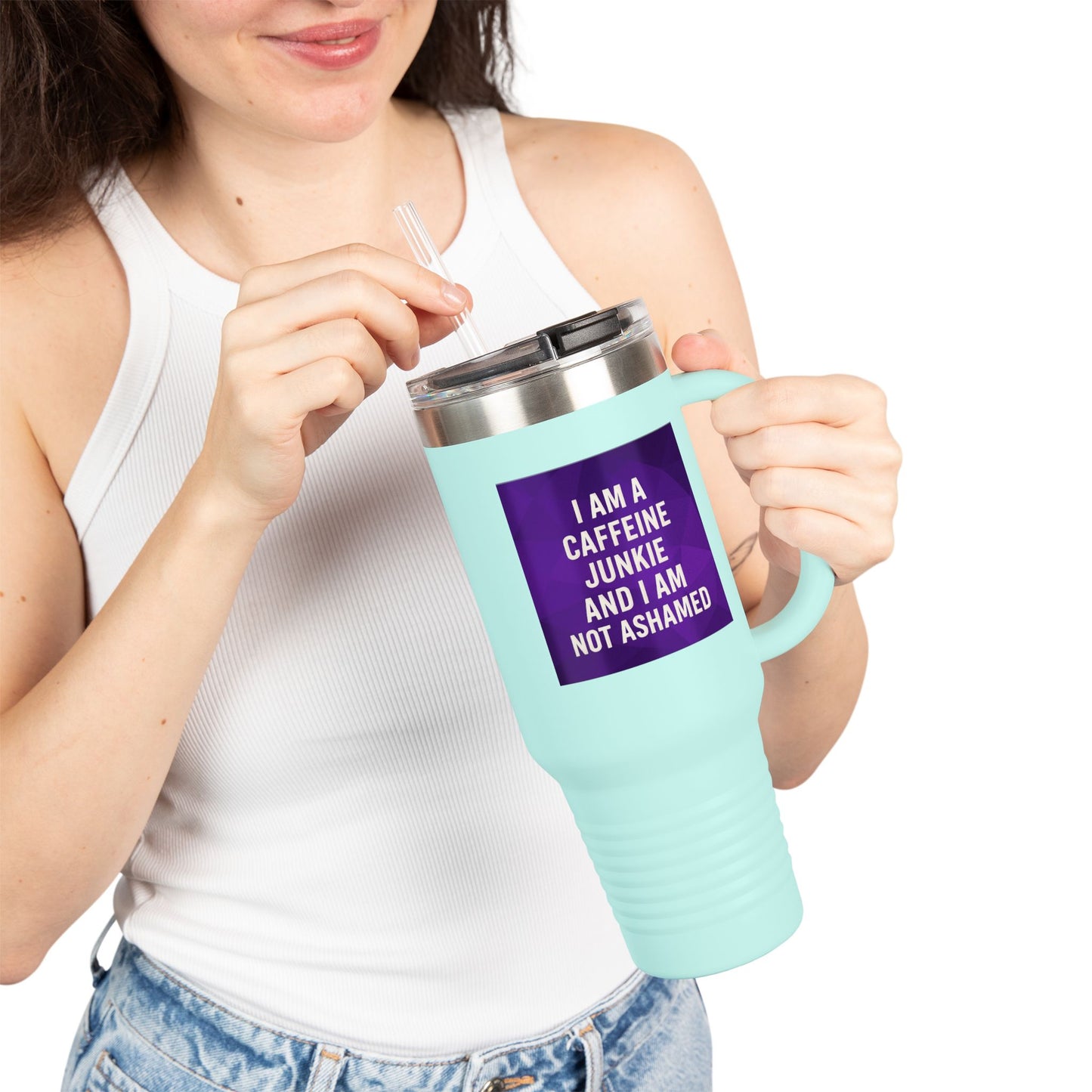 Caffeine Junkie Insulated Travel Mug