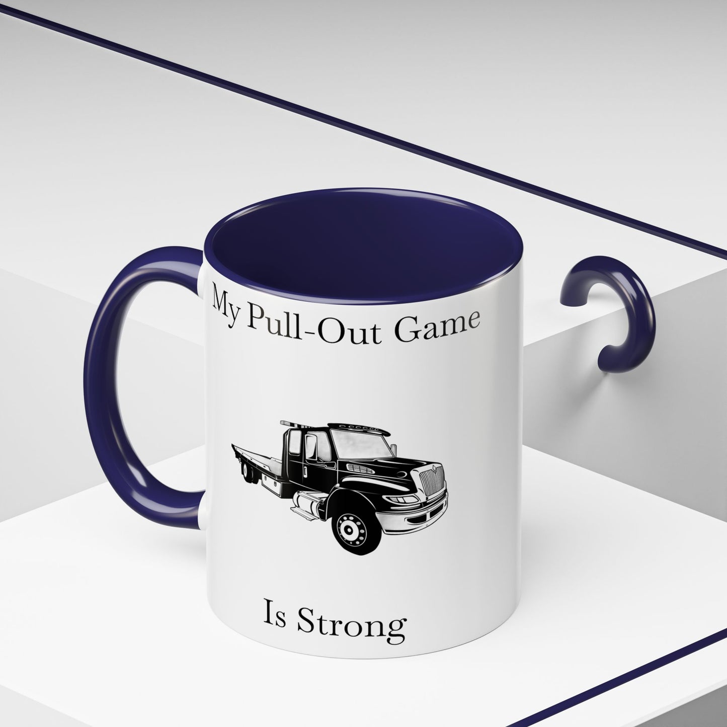 Pull Out Flatbed Tow Truck 2-Tone Coffee Mug