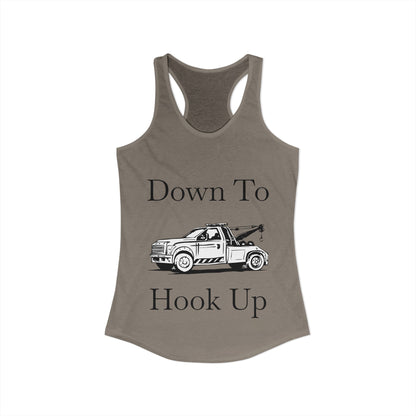 Down To Hook Up Women's Racerback Tank