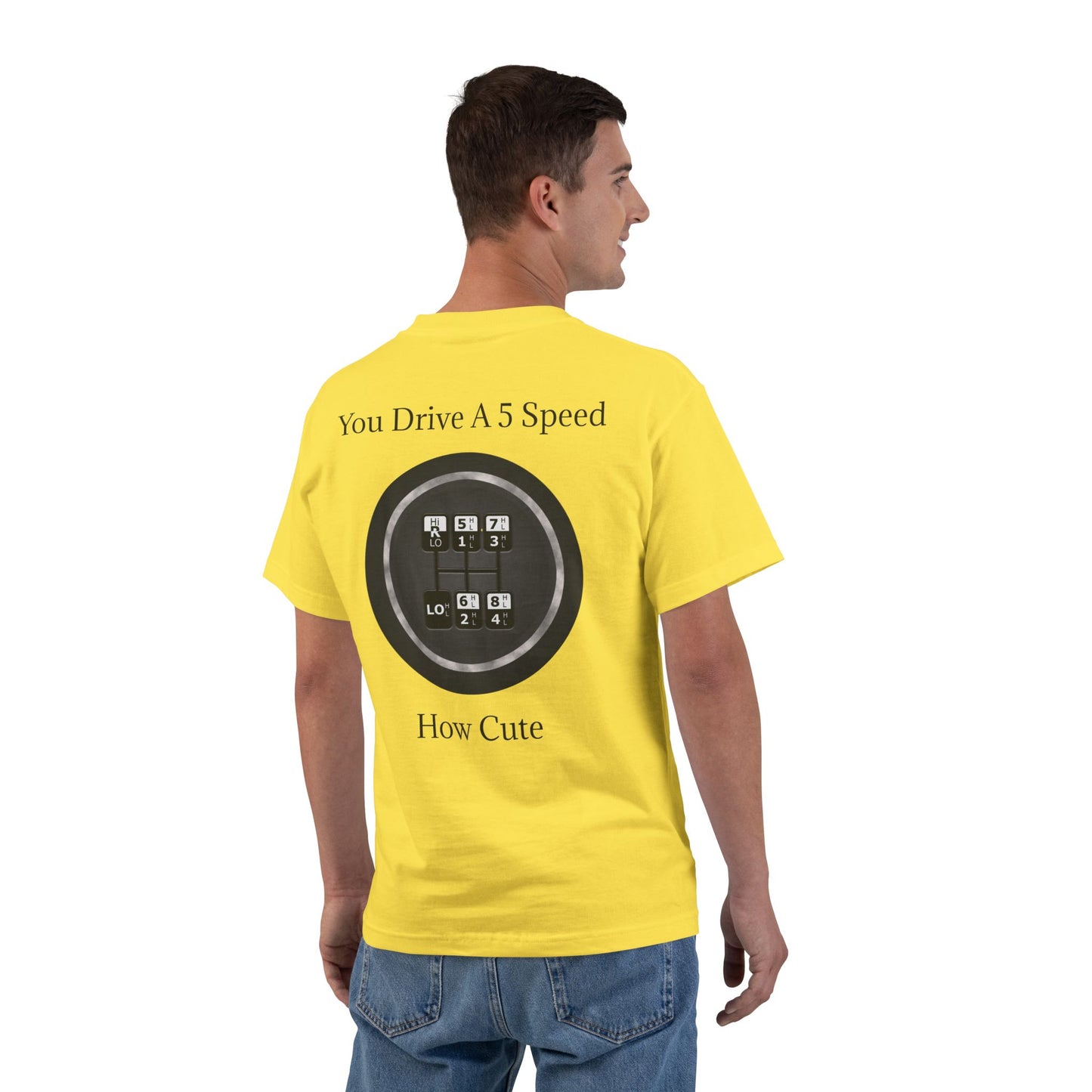 5 Speed How Cute Men's Short-Sleeve Crewneck Tee