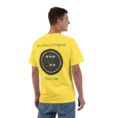 5 Speed How Cute Men's Short-Sleeve Crewneck Tee