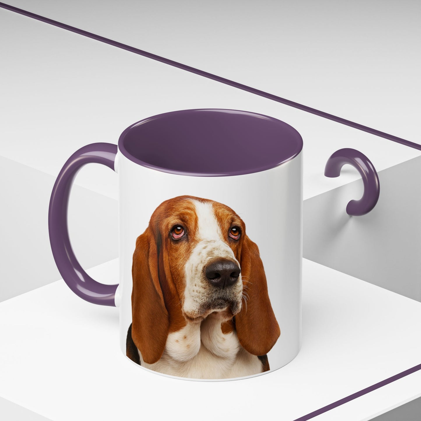Basset Head 2-Tone Coffee Mug