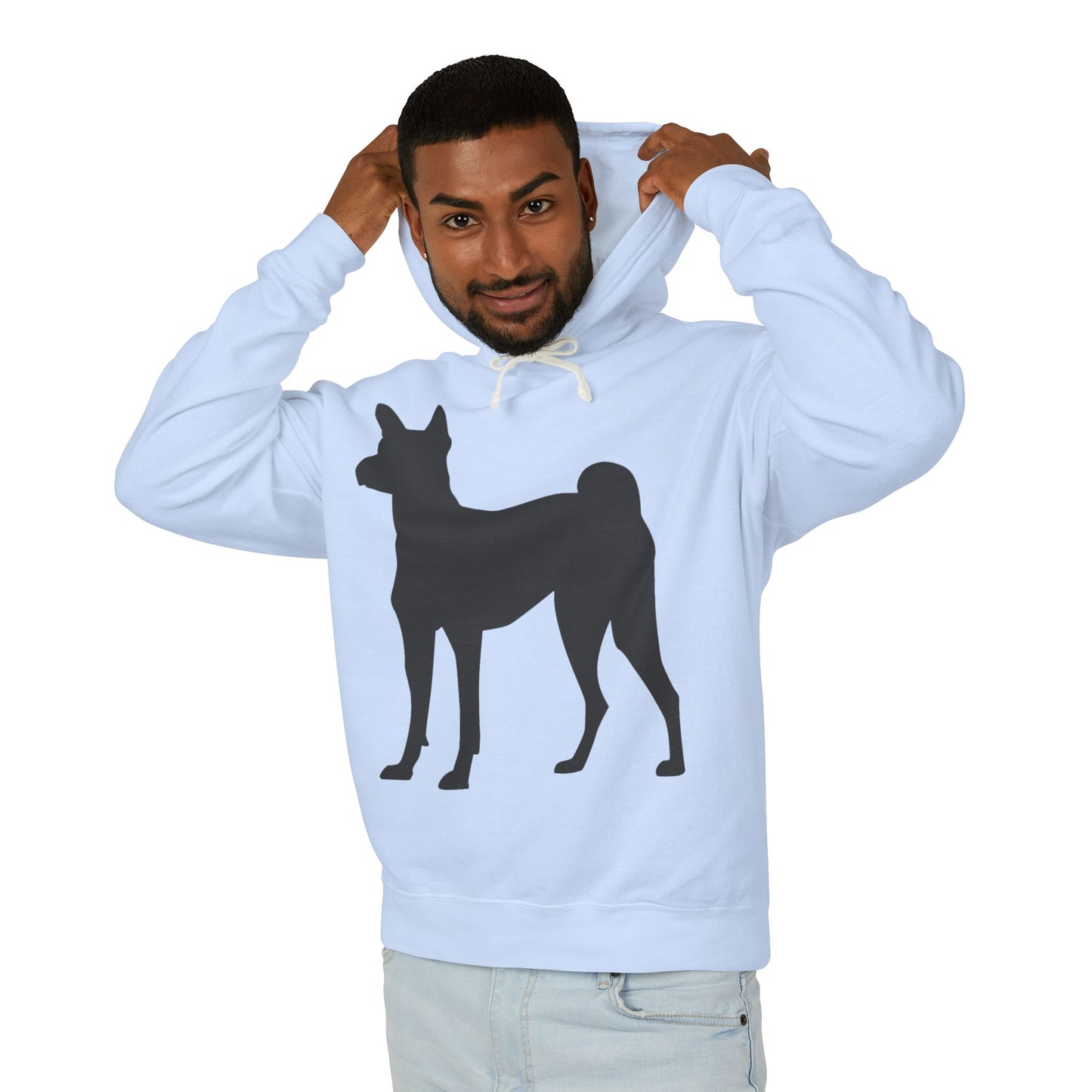 Basenji Silhouette Unisex Lightweight Hoodie