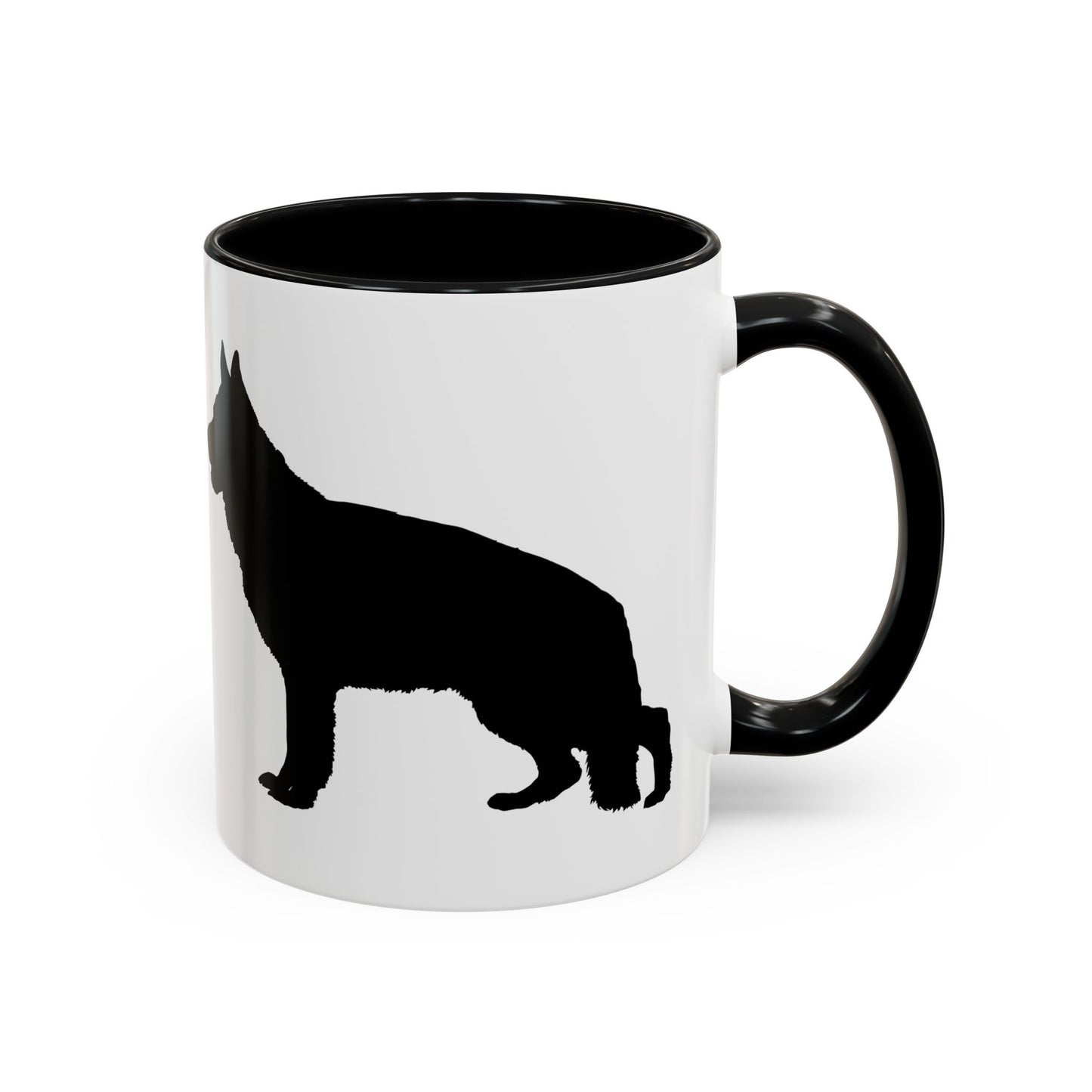 German Shepherd Silhouette 2-Tone Coffee Mug