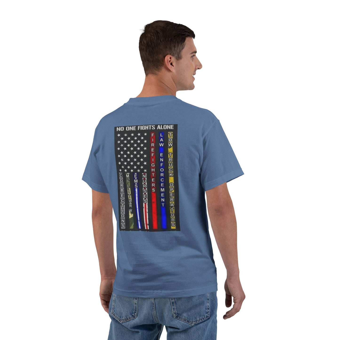 No One Fights Alone Men's Short-Sleeve Crewneck Tee